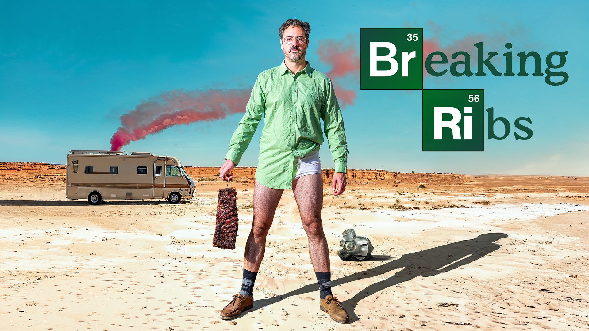 Chris Young as Walter White in Breaking Bad S1 Poster